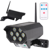 LED solární lampa Falešná kamera Venkovní zahradní pohybový senzor + dálkové ovládání