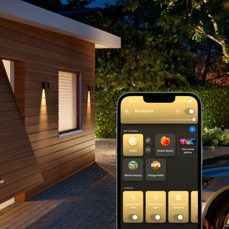 LED fasádní nástěnné svítidlo Resonate 8W IP44 CCT RGB PHILIPS HUE
