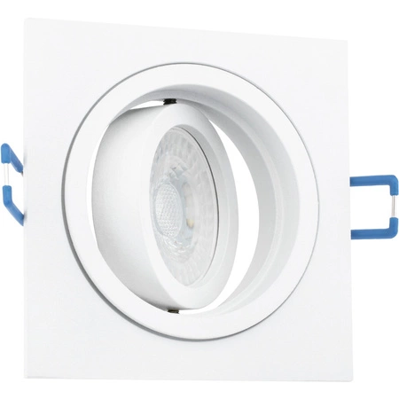 Halogenová Podhledové svítidlo GU10, MR16 Nastavitelná Čtvercová Bílá CASSIO LUMILED