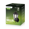 Zahradní nástěnná lampa lucerna E27, Černá BELLIS LUMILED