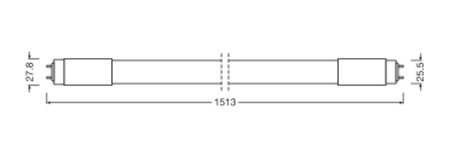 LED zářivka G13 T8 24W = 58W 2800lm 4000K Neutrální 190° 150cm LED TUBE UNIVERSAL Osram