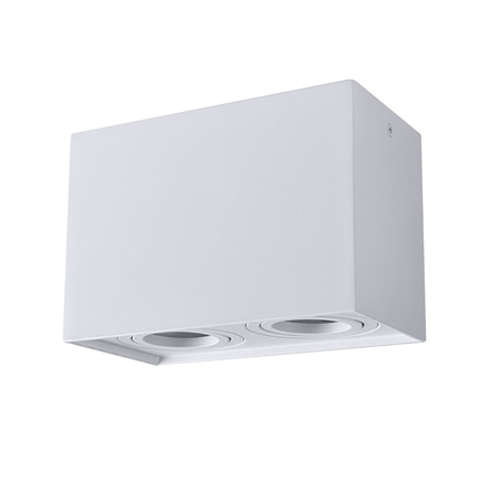 Přisazené stropní svítidlo Hadar Q2 2xGU10. pohyblivé. obdélníkové. bílé