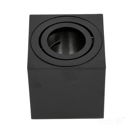 Halogenová bodová zářivka Square GU10 černá OH37 Kobi pro povrchovou montáž