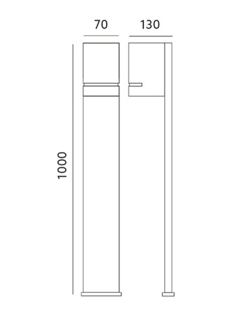 Zahradní lampa LED QUAZAR 14 GU10 IP44 KOBI ALUMINIUM GRAY