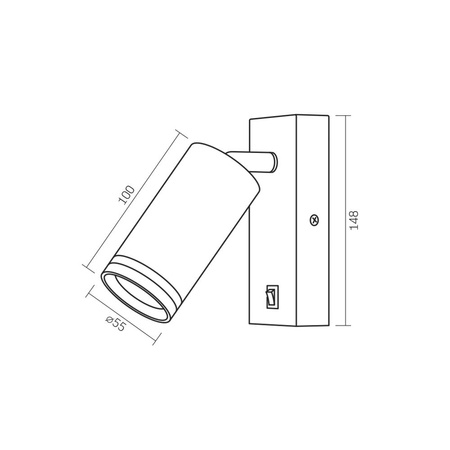 Nástěnné svítidlo Nástěnné svítidlo 1x GU10 černé KENT Videx
