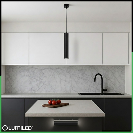 Stropní závěsné svítidlo 29cm Reflektor GU10 LED SOPLO Black LUMILED