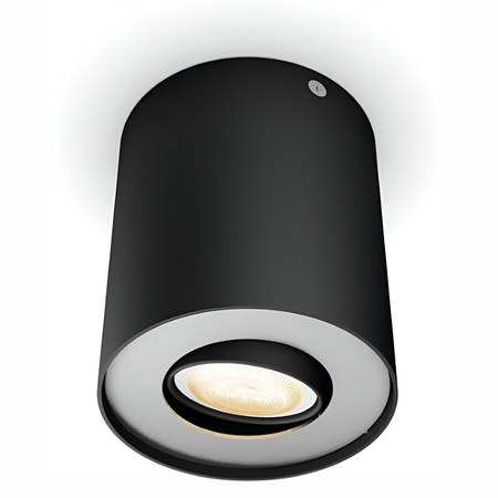 Stropní svítidlo LED Spot Pillar Black 4,2W CCT PHILIPS HUE Bluetooth Zigbee + stmívač