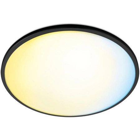 Plafond LED stropní svítidlo pro povrchovou montáž 14W CCT černé kulaté SMART WiFi WiZ