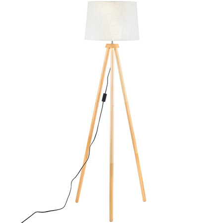 Stojací lampa E27, Nastavitelnou Výškou Béžová CLARA LUMILED