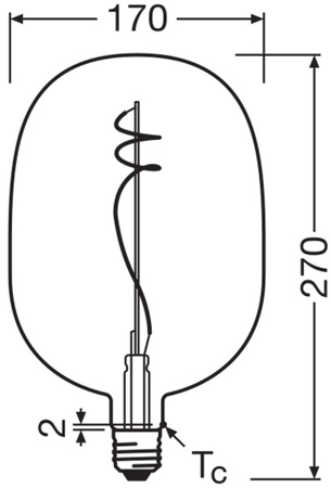 Dekorativní LED žárovka E27 4,5W = 15W 150lm 1800K Warm 220° Smoked Vintage 1906 Osram