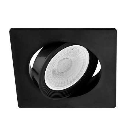Halogenová Podhledové svítidlo GU10, MR16 Nastavitelná Čtvercová Černá VENTUS LUMILED