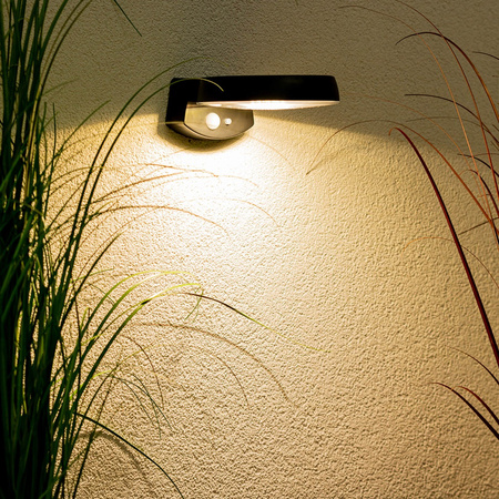 Zahradní nástěnné svítidlo Elevation LED solární svítidlo s pohybovým a soumrakovým senzorem 4000K IP65