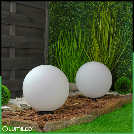 Venkovní lampa E27, KOULE LED IP65 30cm LUMIKULA2 LUMILED