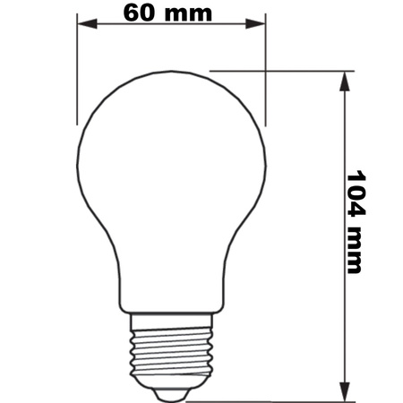 LED žárovka E27 A60 8.5W = 60W 806lm 4000K Neutrální bila TOSHIBA
