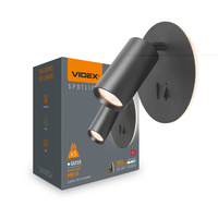 Nástěnná lampa Nástěnná lampa 5W 380lm 2700K teplá černá Videx