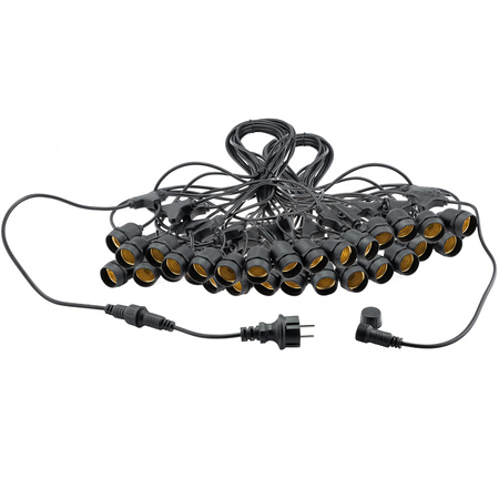 Venkovní řetěz 15m, 30x E27 MALUS LUMILED