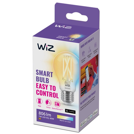 LED žárovka E27 A60 7W = 60W 2700-6500K FILAMENT SMART WiFi WiZ