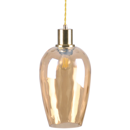 Stropní závěsné svítidlo E27 Gold Amber Lagri Sanico Goldlux