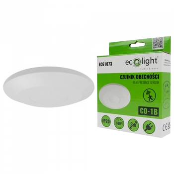 Senzor pohybu a soumraku PIR Povrchová montáž Stropní bílý 3m 360° CO Ecolight