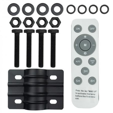 LED solární pouliční lampa 100W 1000lm 4000K neutrální IP65 se senzorem pohybu a soumraku Ecolight