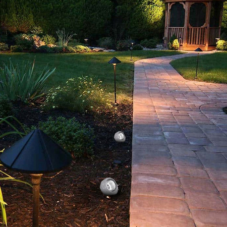 Solární LED zahradní kámen 6500K venkovní soumrakový senzor