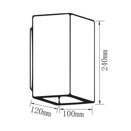 LED nástěnné svítidlo G9 fasádní svítidlo Beton Světle šedá Square IP20 VT-893 V-TAC