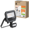 LED reflektor 8W 1100lm 3000K IP65 černý se senzorem pohybu LEDVANCE Floodlight