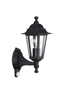 Zahradní lampa LED nástěnná lampa PEKING myGarden E27 IP44 nahoru Lucerna s čidlem soumraku Černá PHILIPS