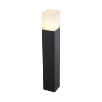 Stožár zahradní lampy GU10 IP54 50CM čtvercový matný černý VT-7614 V-TAC