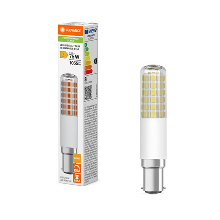 LED žárovka B15d 8W = 75W 1055lm 2700K teplá bílá 320° Dimmable Ledvance