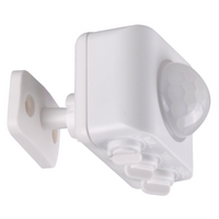 PIR pohybový senzor 10m 120° Nástěnný s ovládáním Povrchová montáž Bílý Sanico Goldlux