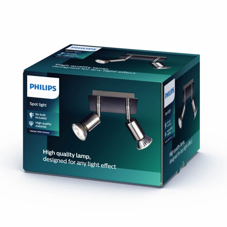 CARREA 2x nástěnné svítidlo GU10 PHILIPS Reflektor pohyblivý