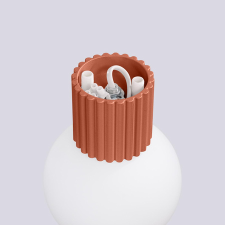 Koupelnové nástěnné svítidlo G9 Round Red Modern Matte IP44 Halo Sollux