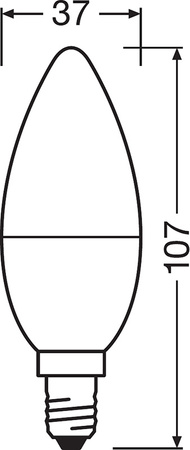 LED žárovka B37 Candle E14 4,9W = 40W 470lm 2700K RGBW 200° stmívatelná Pilot Retrofit Filament Osram