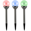 Zahradní LED koule se solárním pohonem Glass Inox 8 cm GOLDLUX (Polux)
