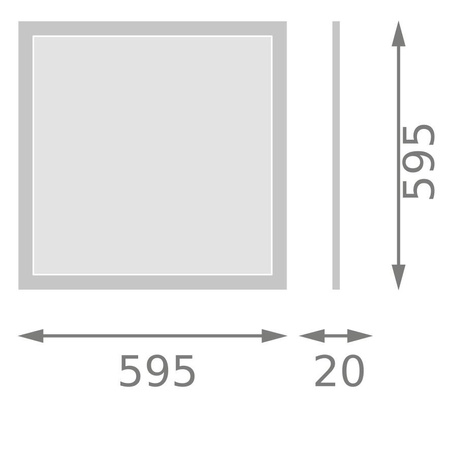 LED panelové stropní světlo 35W 3675lm 4000K neutrální bílá 60x60cm integrované Ledvance