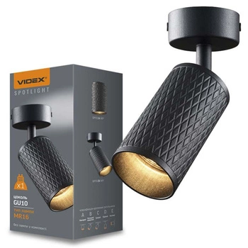 Přisazené svítidlo Stropní svítidlo LED trubice GU10 Černá VIDEX