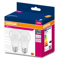 2x LED žárovka E27 A60 8.5W = 60W 806lm 6500K Studená bílá 200° OSRAM HODNOTA