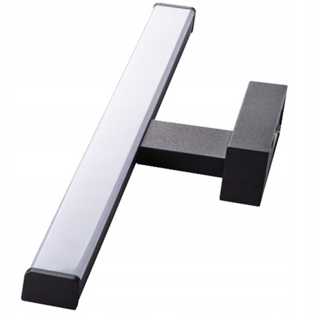 Koupelnové nástěnné svítidlo LED Povrchové svítidlo nad zrcadlo 12W 910lm 4000K Neutral Rectangular Black IP44 Asten Kanlux