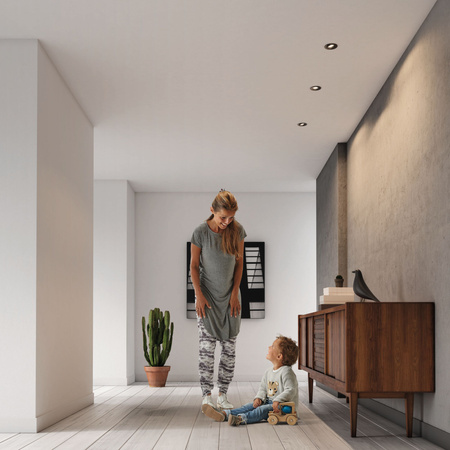 Zásuvné halogenové svítidlo DONEGAL 3x GU10 Round Movable Grey PHILIPS