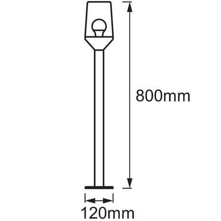 Venkovní zahradní lampa POST E27 80cm Endura CLASSIC CALICE LEDVANCE