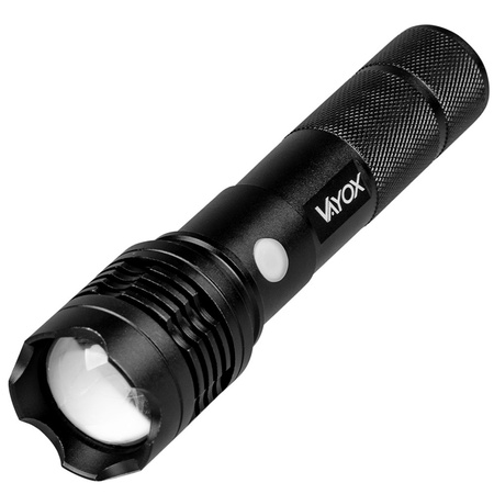 Taktická ruční svítilna Výkonná XHP50 800lm ZOOM USB-C VA0116 Vayox