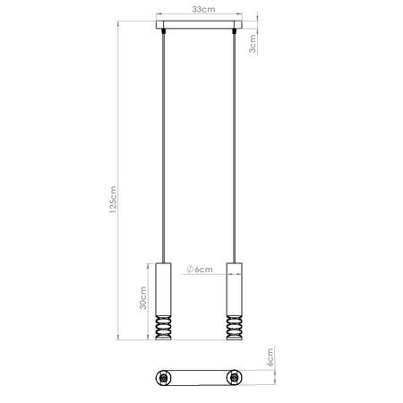 Stropní závěsné svítidlo 2x GU10 White LAMI Ocean Green SL.1687 Sollux