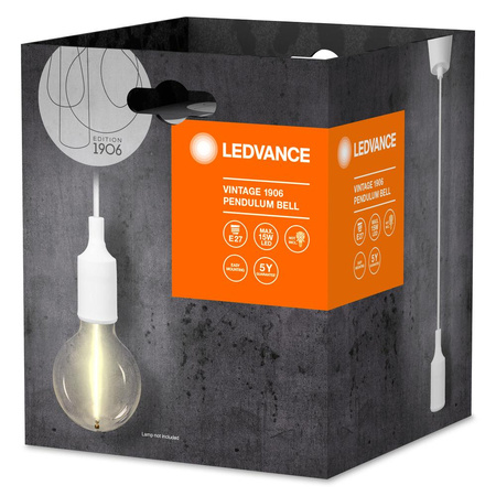 E27 závěsné stropní svítidlo bílé Vintage 1906 kyvadlo Ledvance