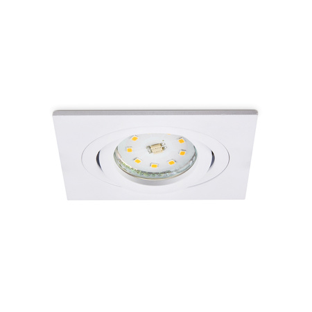 Halogenové zapuštěné bodové svítidlo GU10 pro zápustnou montáž Mesh White Square Kobi