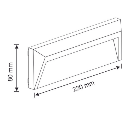 LED ZAHRADNÍ SCHODIŠŤOVÁ LAMPA HOLDEN 1.6W neutrální bílá šedá GOLDLUX (Polux)
