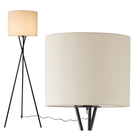 Dekorativní stojací lampa E27 béžová Tekla Sanico Goldlux