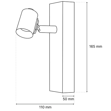 Nástěnné svítidlo LED Spot E27 GLASA Black Lumiled
