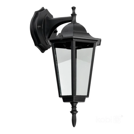 E27 IP54 Black KOBI LED venkovní zahradní nástěnná lampa