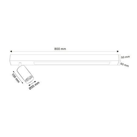 Bodové stropní svítidlo GU10 černé PARIS Sanico Goldlux